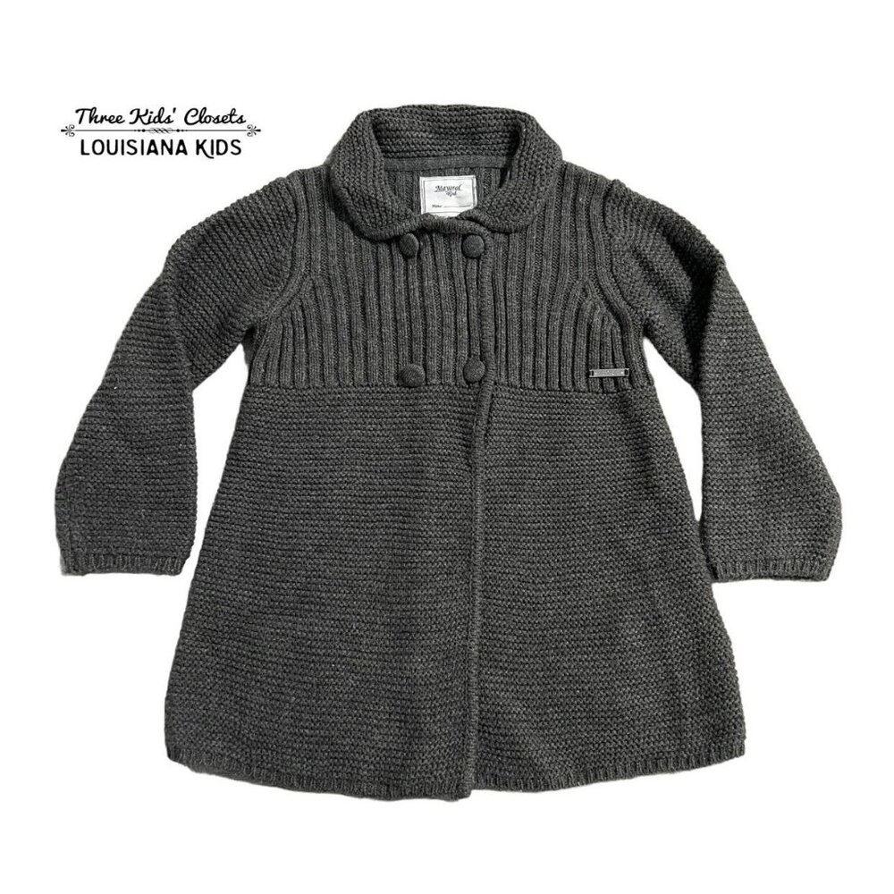 Mayoral Sz 104 (4T) Thick Grey Sweater Jacket